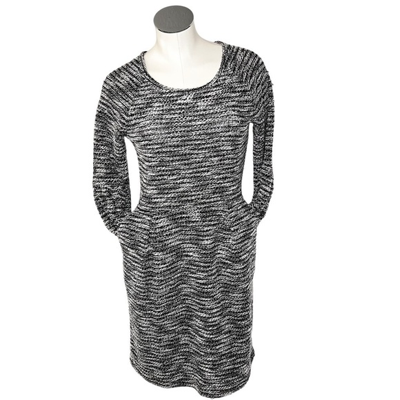 NWT EVEREVE Collective Concepts Anna Striped Knit Dress Black White Size M - Picture 3 of 16